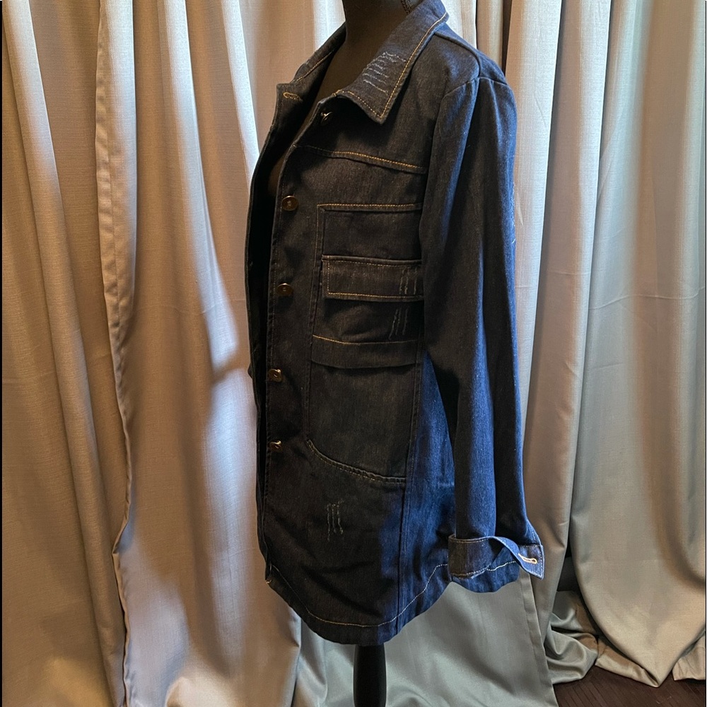 Long denim jacket!!!